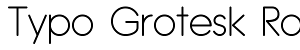 Typo Grotesk Rounded font preview
